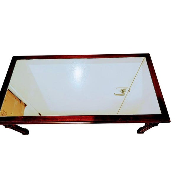 1970s Vintage Mirror Top Coffee Table For Sale - Image 5 of 5