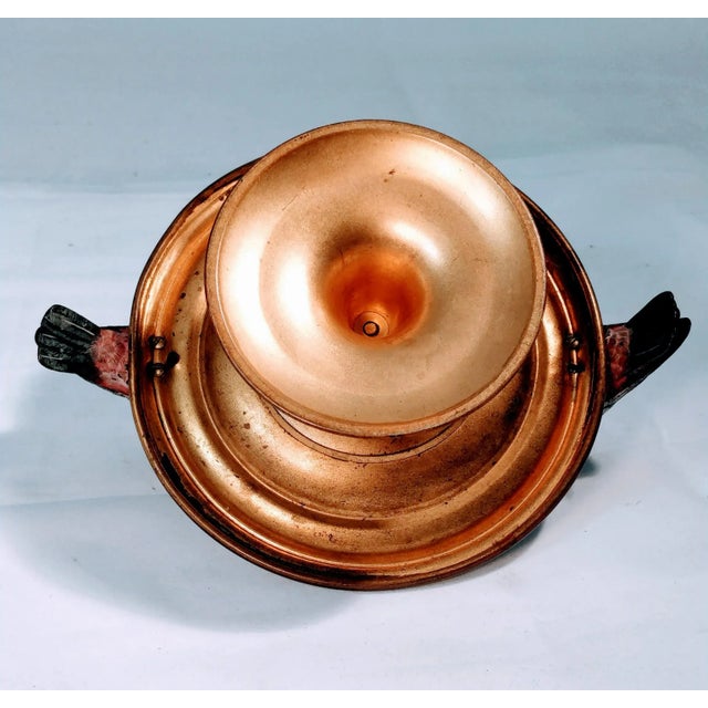 Figurative Austrian Bronze Bergman Bird Bowl Compote Signed For Sale - Image 3 of 9