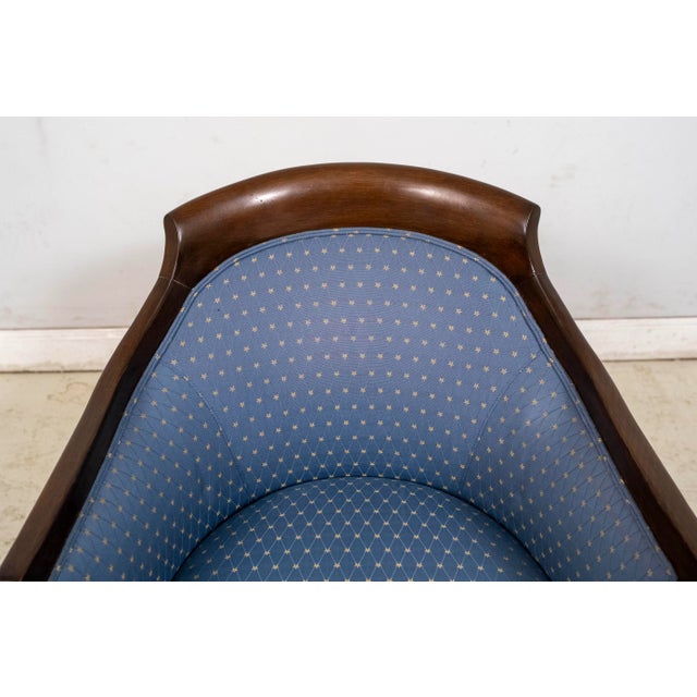 Pair Vintage Regency Style Dolphin Carved Armchairs For Sale - Image 12 of 14