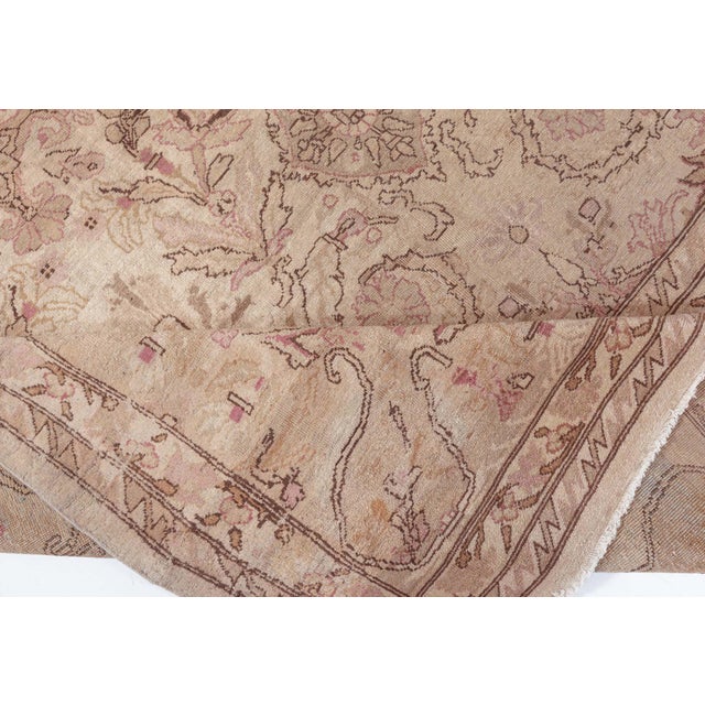 Early 20th Century Fine Antique Indian Amritsar Handmade Carpet For Sale - Image 5 of 8