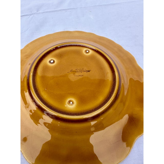 Majolica Antique French Majolica Embossed Fruit Plates- Set of 5 For Sale - Image 4 of 5