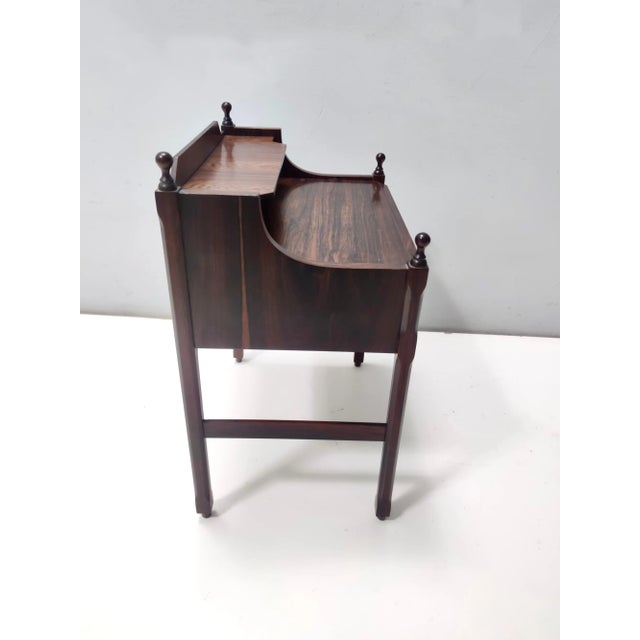 1970s Postmodern Walnut Nightstand, Italy, 1970s For Sale - Image 5 of 12