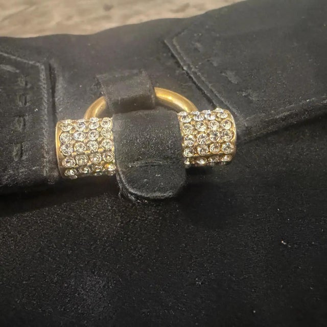 Yves Saint Laurent 1980s Vintage Black Satin Evening Jewel Bag by Yves Saint Laurent For Sale - Image 4 of 14