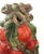 Red Vintage Italian Majolica Cherry Topiary / Ceramic / Trompe l'Oeil Cherries in Footed Pedestal Pot Centerpiece For Sale - Image 8 of 9