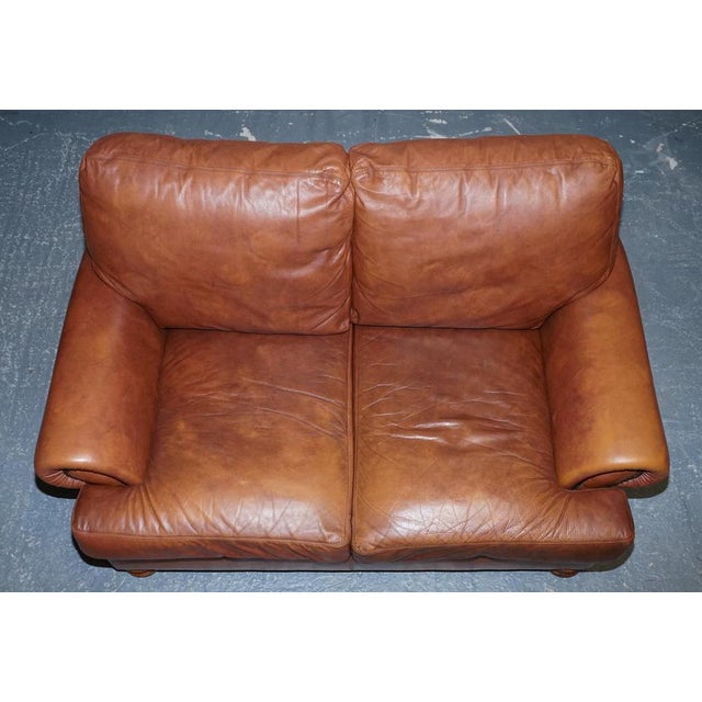 Tan Leather Cordoba Two-Seater Sofa from Tetrad For Sale - Image 11 of 18