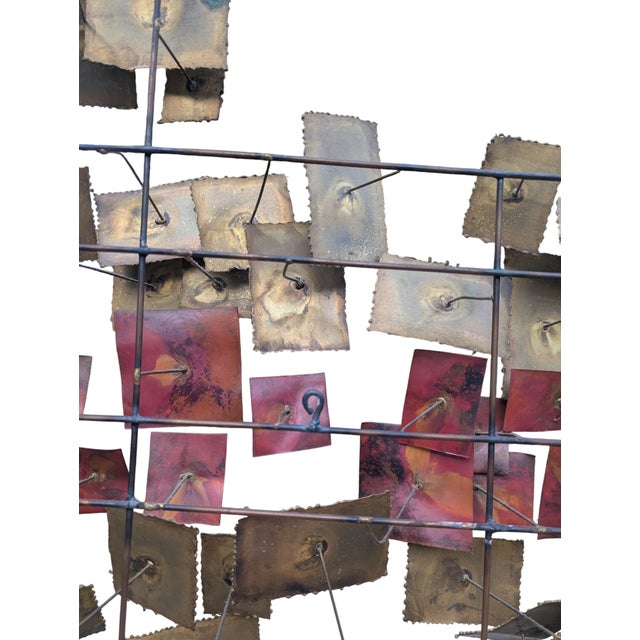 1960s C. Jere Copper and Brass Sculptural Wall Art For Sale - Image 12 of 14