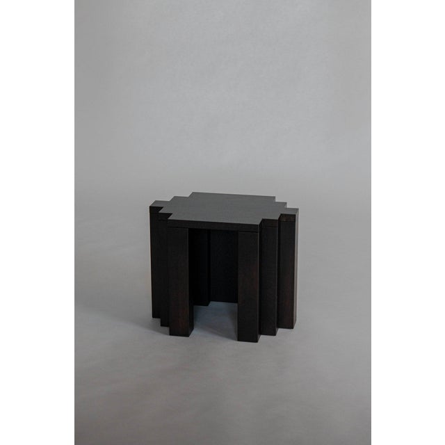 Cadence 55 Stool in Dark Brown European Oak by Mokko Amsterdam For Sale - Image 4 of 5