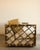 1970s Vintage Rattan Trellis Lattice Sofa in the Style of McGuire With Casters, Wrapped Joints, and Ivory Upholstery, 1970s For Sale - Image 5 of 9