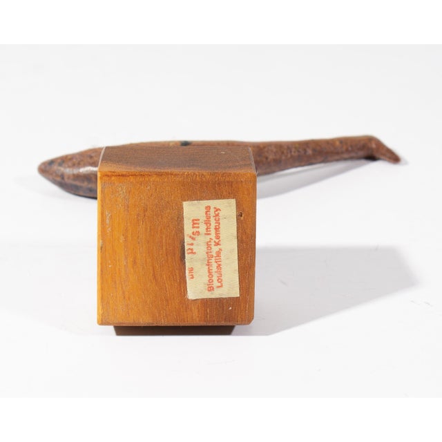 Wood Studio Pottery Stoneware Bird on Stand by Richard Peeler For Sale - Image 7 of 7