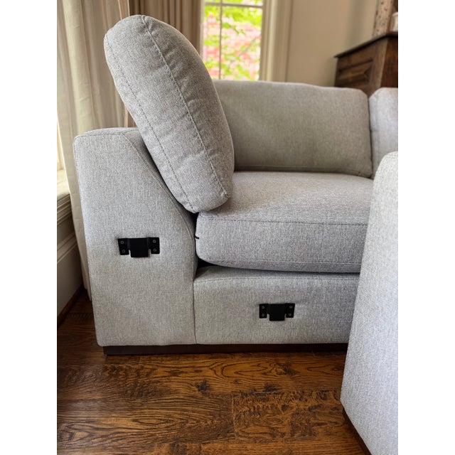 Four Hands Colt 3-Piece 10' X 10' Sectional in Salt and Pepper Performance Polyester For Sale - Image 15 of 15