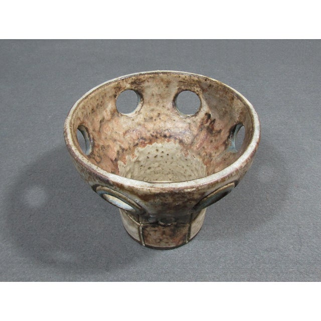 1970s Hannie Mein Signed Dutch Studio Pottery Ceramic Tea Light Holder For Sale In Austin - Image 6 of 10