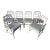 1970's McGuire Palm Beach Coastal - Style White Bamboo & Leather Wrapped Dining Chairs – Set of 6 For Sale