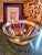 Large Mid-Century Dorothy Thorpe glass bowl with trademark silver banded rim. The silver band is extra wide at 1-1/4"...