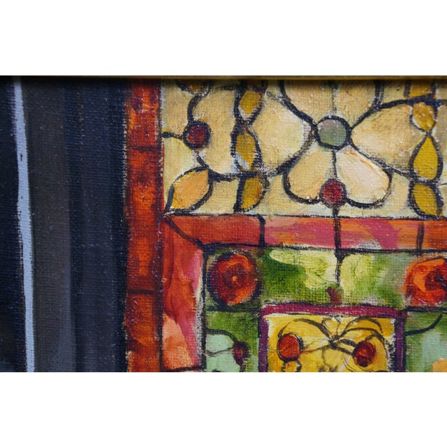 Late 20th Century Harry McCormick "Boerum Hill Cafe" Brooklyn Inn Bar Oil Painting Gold Leaf 43" For Sale - Image 13 of 13