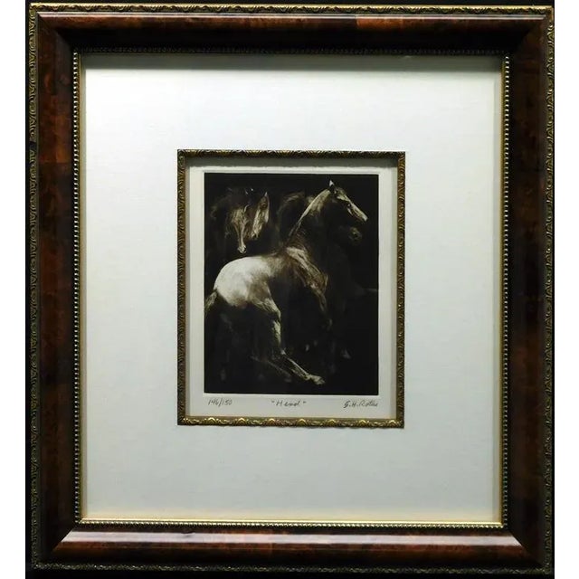 1990s Vintage GH Rothe "Herd Hand" Signed Original Mezzotint For Sale - Image 5 of 5