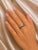 Art Deco Late 20th Century Size 6.75 18K White Gold Diamond Sapphire Band Ring For Sale - Image 3 of 3