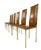 Cognac Leather and Brass Chairs by Renato Zevi, 1970s, Set of 6 For Sale
