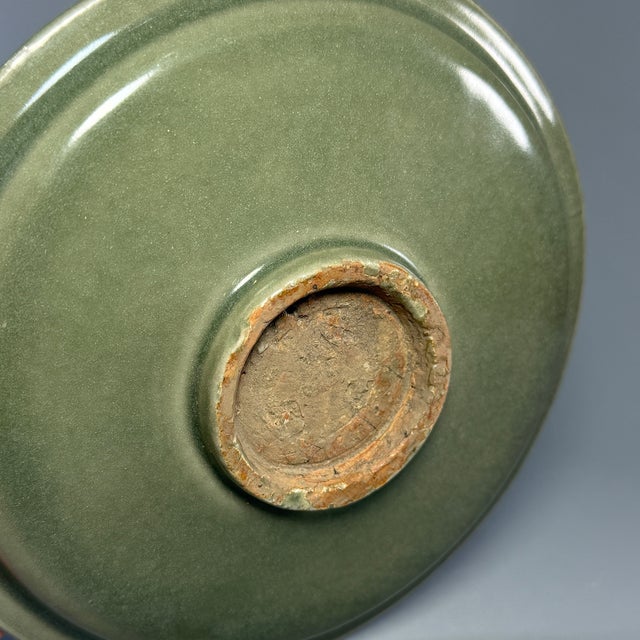 Chinese Antique Chinese Longquan Celadon Fish Plate Dish For Sale - Image 3 of 7