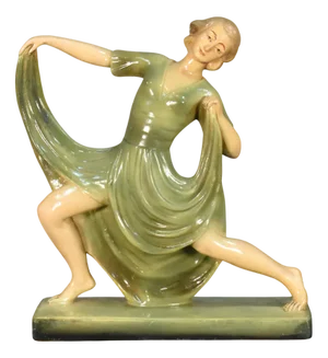 Art Deco Dancer Figurine in Plaster by Jean Carli, 1920s-1940s