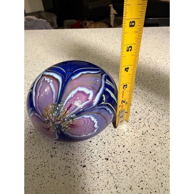 Purple Vintage Mount St Helens Ash Glass Oil Burner, Signed, LTD Edition, 1985. Ffd50 For Sale - Image 8 of 8