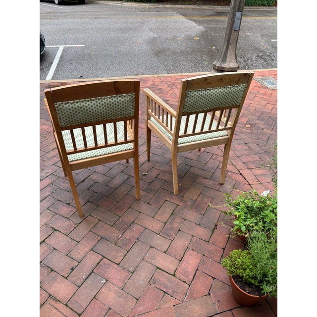 Wood Pair of Mid 20th Century Scandinavian Pine Armchairs For Sale - Image 7 of 8