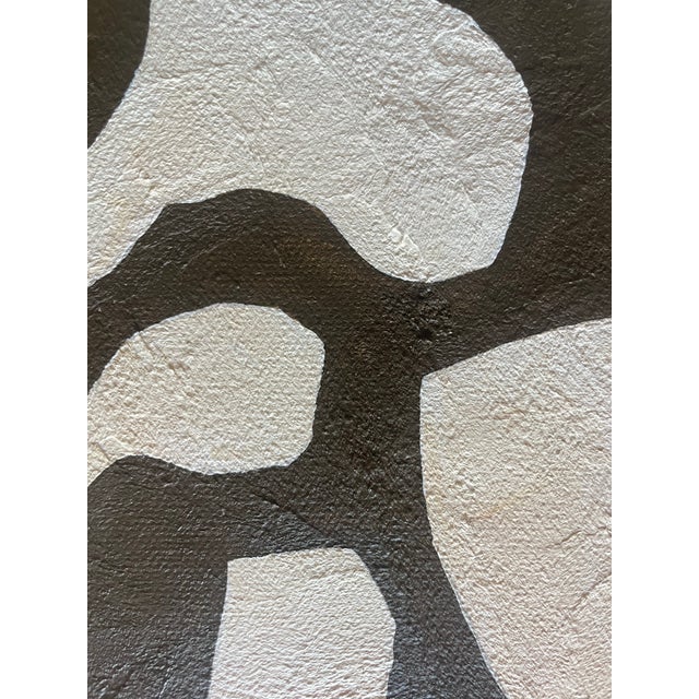 Wood 2025 Contemporary Neutral Color Gallery Wall Collection of Paintings on Paper and Canvas by Artist r.k. Red For Sale - Image 7 of 11