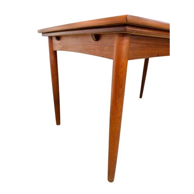 Mid-Century Danish Modern Teak Extension Table - Refinished! For Sale - Image 10 of 11