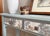 Exquisite one of a kind custom designed and fabricated console table with a beautiful Sherrill furniture company fabric...