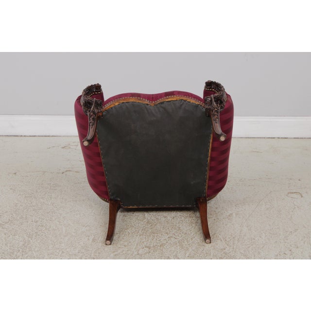 Pair Vintage Louis XV Mahogany Fireside Armchairs For Sale - Image 14 of 14