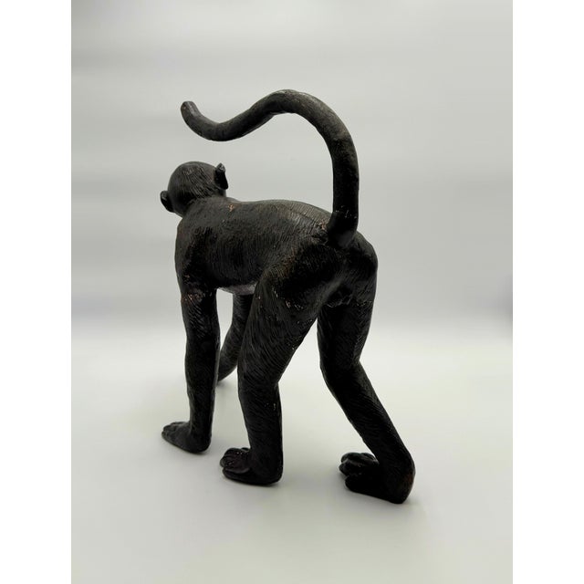 Late 20th Century Maitland Smith Bronze Spider Monkey Sculpture For Sale - Image 5 of 7