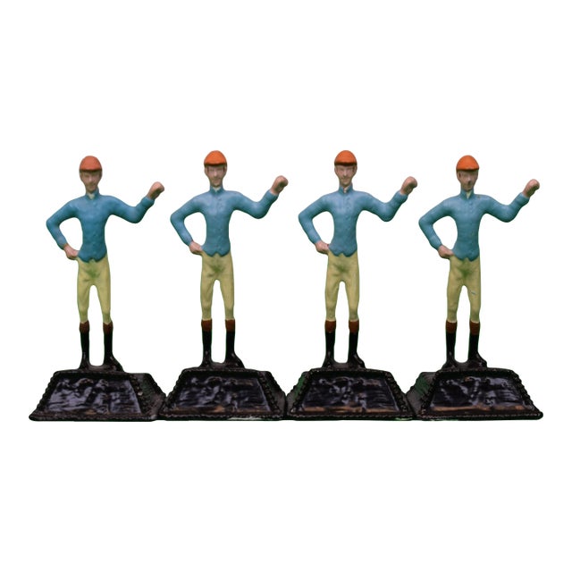 c.v. Whitney Stables X the "21" Club Hand Painted Dinner Placecard Holders For Sale