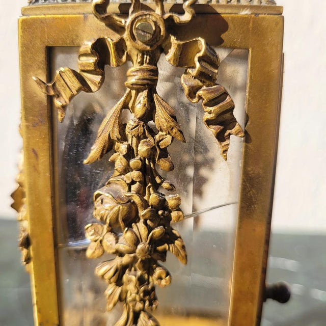 Louis XVI Style Bronze and White Marble Clock, 19th Century For Sale - Image 9 of 14