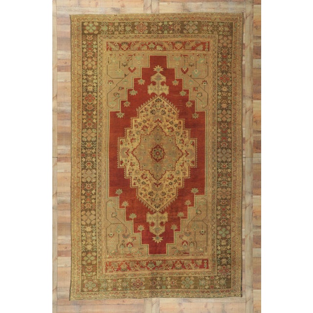 Vintage Turkish Oushak Rug 07’05 X 12’03 For Sale - Image 11 of 11