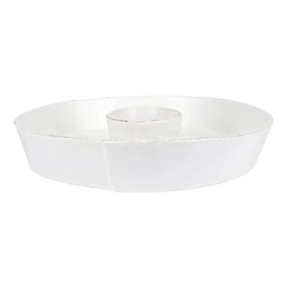 Melamine White Chip & Dip For Sale