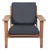 GE290 Chair in Oak and Black Leather by Hans Wegner, 1980s For Sale