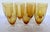 1940s Mid-Century Modern Cambridge Glass Co. Amber Optic Stem 3121 Goblets - Set of 7 For Sale - Image 9 of 13