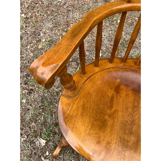 Wood Nichols & Stone Fan Back Windsor Rocking Chair For Sale - Image 7 of 12