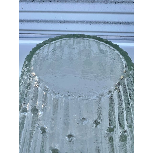 Transparent Vintage Art Glass Bowl For Sale - Image 8 of 8
