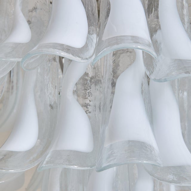 Italian Murano Glass Chandelier in the Manner of Mazzega For Sale - Image 10 of 13