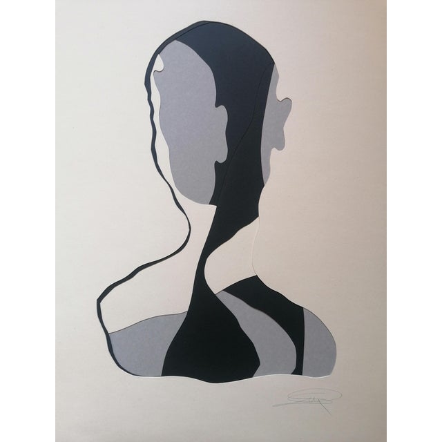 Stefano Mazzolini, S3D, 2022, Collage & Acrylic on Paper For Sale - Image 4 of 5