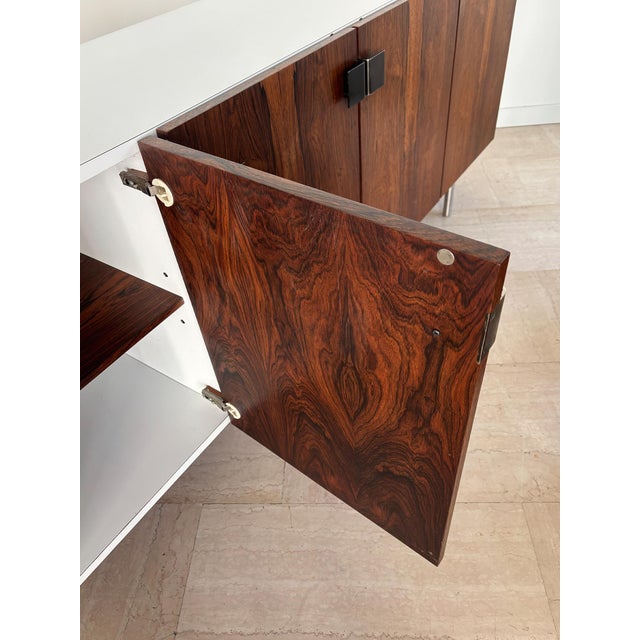Sideboard in White Formica and Dark Wood, Italy, 1960s For Sale - Image 11 of 18