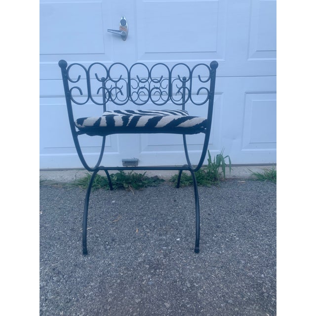 1960s 1960s Arthur Umanoff Grenada Princess Bench New Clarence House Textiles Upholstery For Sale - Image 5 of 10