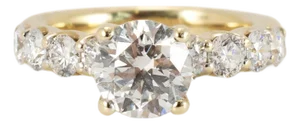 10k Yellow Gold 2.58ctw Round Brilliant Lab Grown Diamond Engagement Ring, Size 7