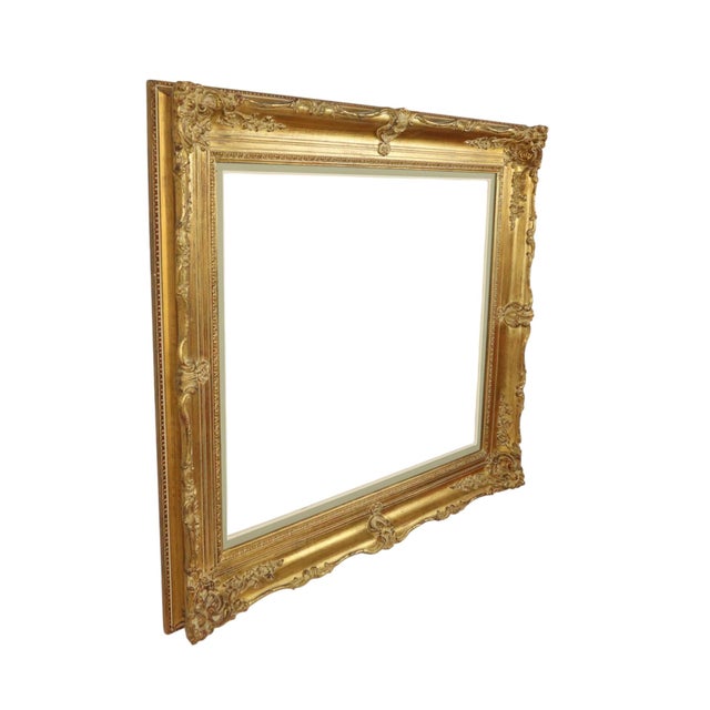 Large Baroque Style Gilt Wood Frame, 1920s For Sale - Image 4 of 17