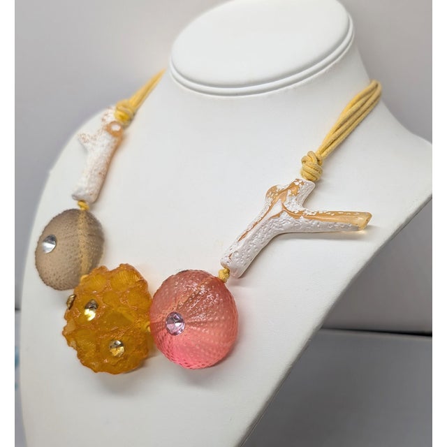 Modern Vintage Signed Ugo Correani Italy Sea Urchin Necklace For Sale - Image 3 of 11