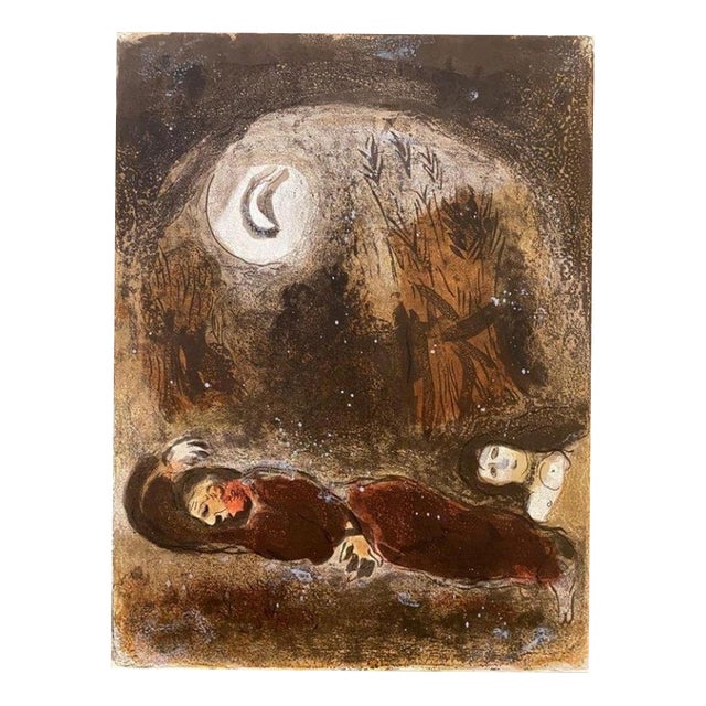 Marc Chagall, Ruth at Boaz's Feet, 1960, Lithograph For Sale