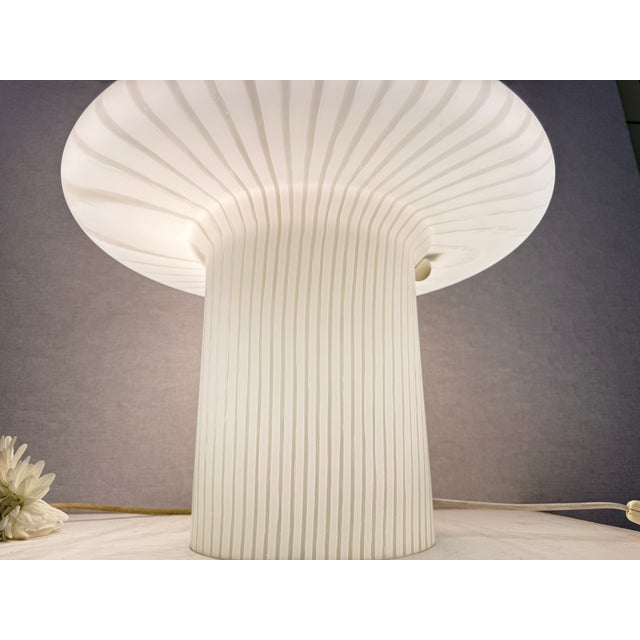 Glass Vintage Mushroom Table Lamp from Peill & Putzler, 1970s For Sale - Image 7 of 18
