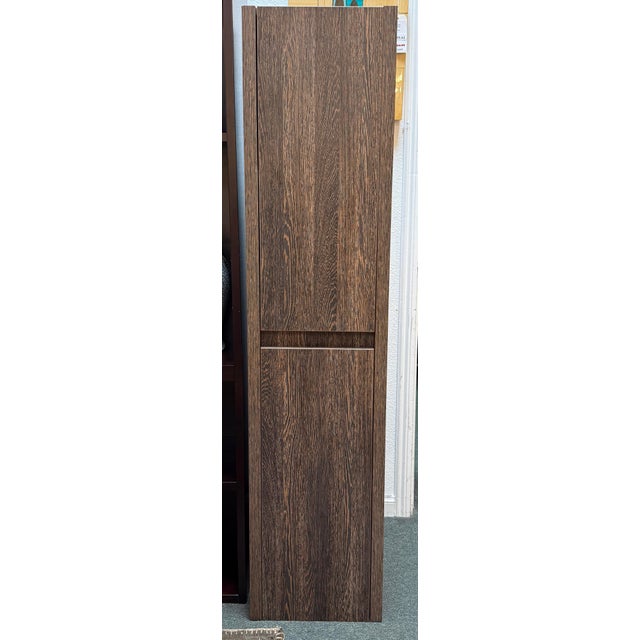 Design Plus Gallery presents the Alex Bathroom Cabinet from Belbagno. This casement is solid wood with a dark brown oak...