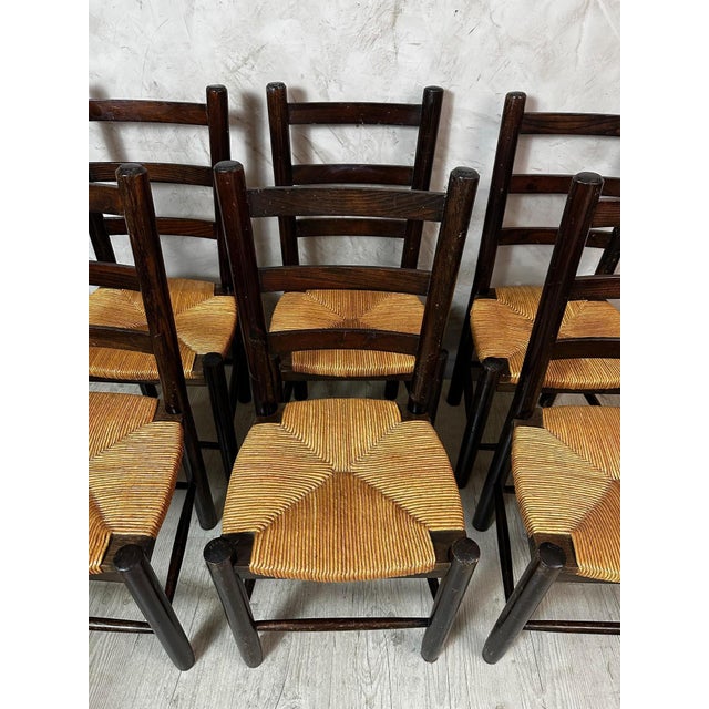 Vintage Chairs in Solid Wood, 1960, Set of 6 For Sale - Image 9 of 15