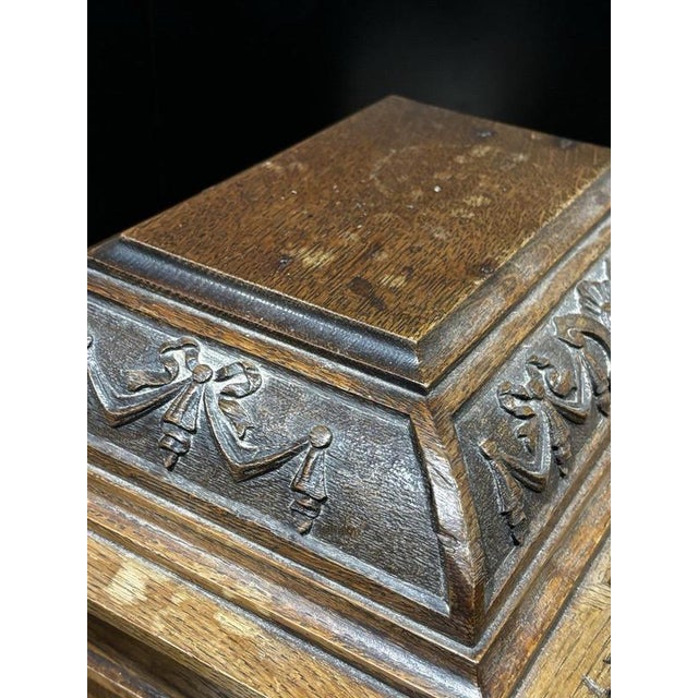 Large Victorian Oak Westminster Chime Clock from Winterthalder & Hoffmier For Sale - Image 14 of 18